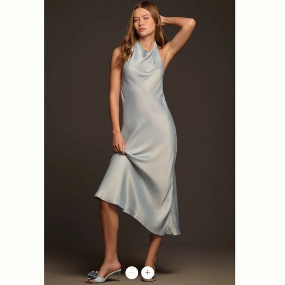 Anthropologie Dresses & Skirts - Anthropologie Conditions Apply Reidun Halter Cowl-Neck Midi Dress